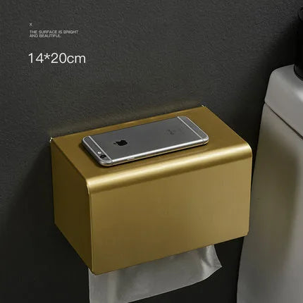 Decorbites™ Gebürstetes Gold-Aluminium-Toilettenpapierhalter