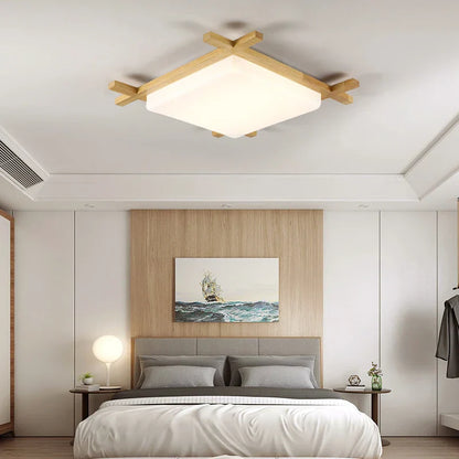 Decorbites™ Japanische Holz-Deckenleuchte Tatami-Lampe Einbauleuchte Wohnzimmer Schlafzimmer Quadratisch