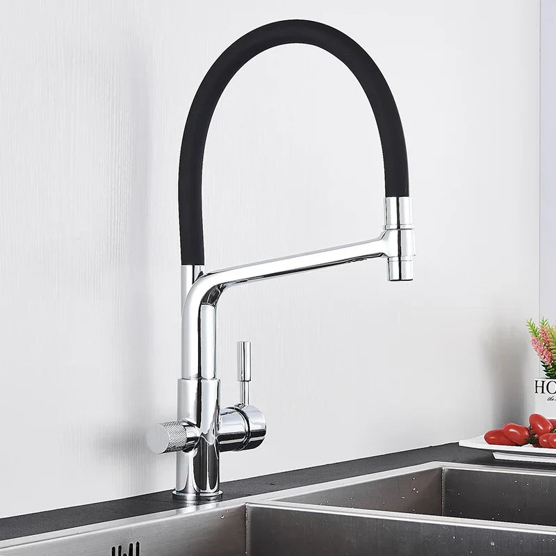Decorbites™ Küchenarmatur mit gefiltertem Wasser, Zweigrippiger Heiß-Kalt-Mischhahn