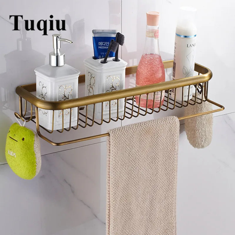 Gold Brass Towel Shelf