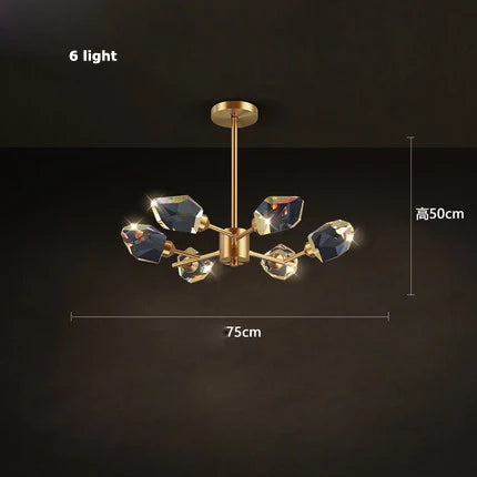 Decorbites™ Kristall-Kupfer-Runder Kronleuchter: Elegante LED-Hängeleuchte für das Esszimmer