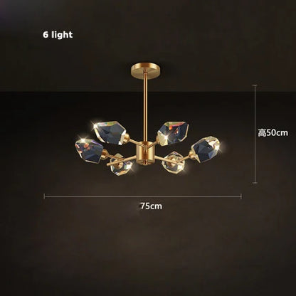 Decorbites™ Kristall-Kupfer-Runder Kronleuchter: Elegante LED-Hängeleuchte für das Esszimmer