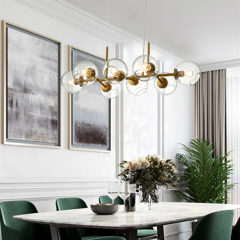 DecorBites™ Glass Ball Pendant Lights for Living Bedroom Kitchen Decor