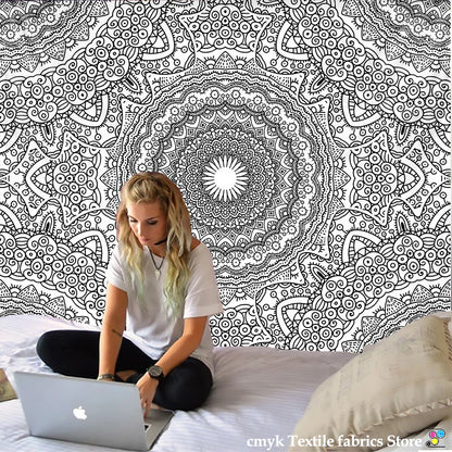 DecorBites™ Indian Mandala Tapestry Hippie Wall Hanging Beach Yoga Mat Bedspread Table Cloth