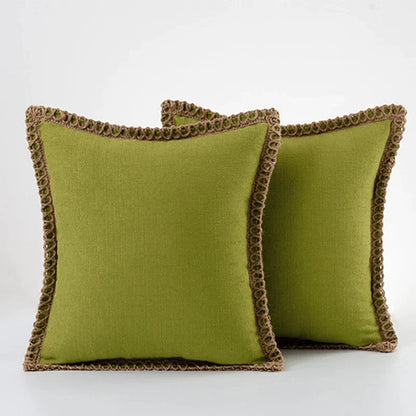 Decorbites™ Leinen-Quadrat-Kissenbezüge-Set – Wohnaccessoires für Sofa, Couch, Bett