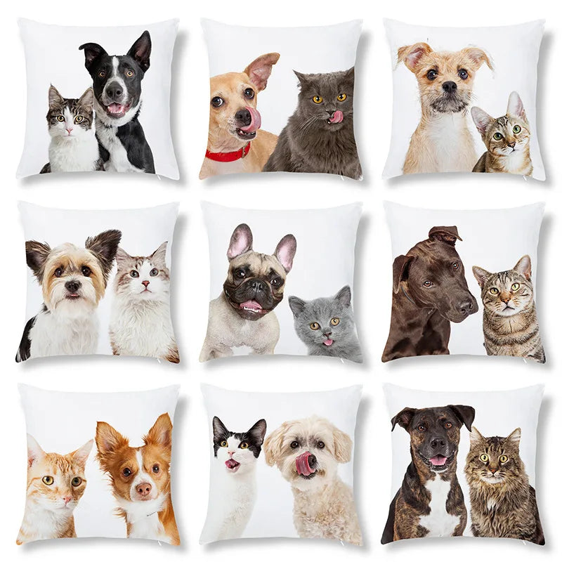 DecorBites™ Co-Pattern Series Peach Skin Pillowcase - 45X45CM - Custom Bedside & Sofa Pillowcase