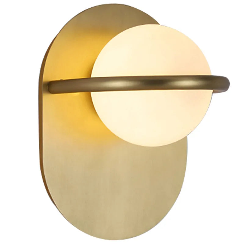 Decorbites™ Glas-Kugel Gold Wandlampe | Moderne nordische Nachttisch-Innenleuchte