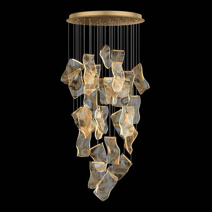 Decorbites™ Goldene Liebes-Papier-Lüster: Postmoderne LED-Designerbeleuchtung für den Eingangsbereich