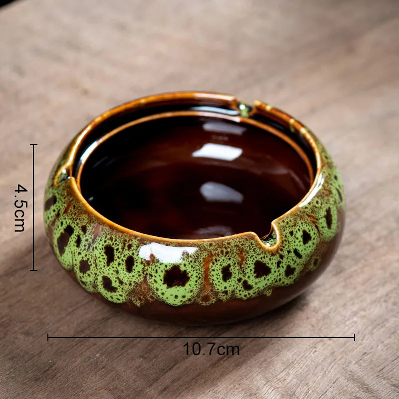 Porcelain Round Ashtray Decor
