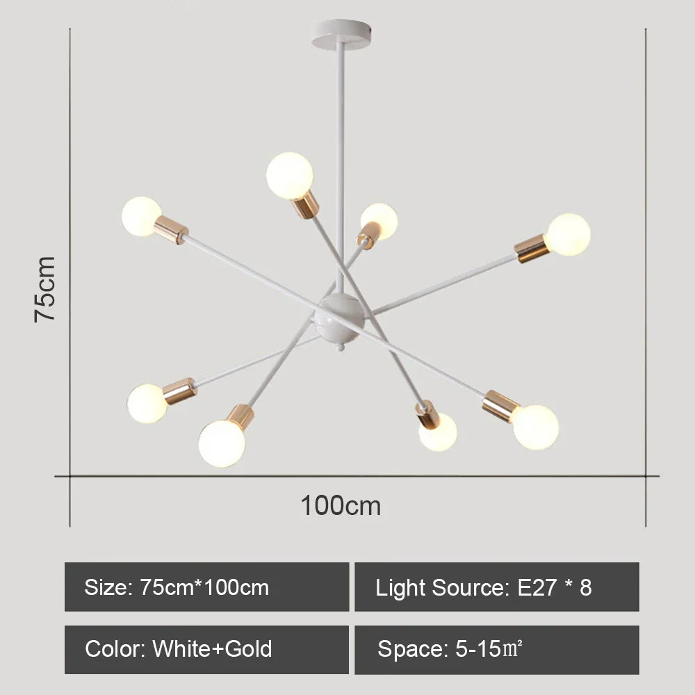 Decorbites™ LED-Deckenleuchter: Modernes & Industrielles Sputnik-Design für Wohnzimmer & Schlafzimmer