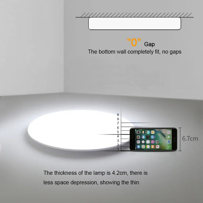 DecorBites™ LED Ceiling Light: Modern Ultra-thin Panel, 6-48W, Surface Mounted for Living Room