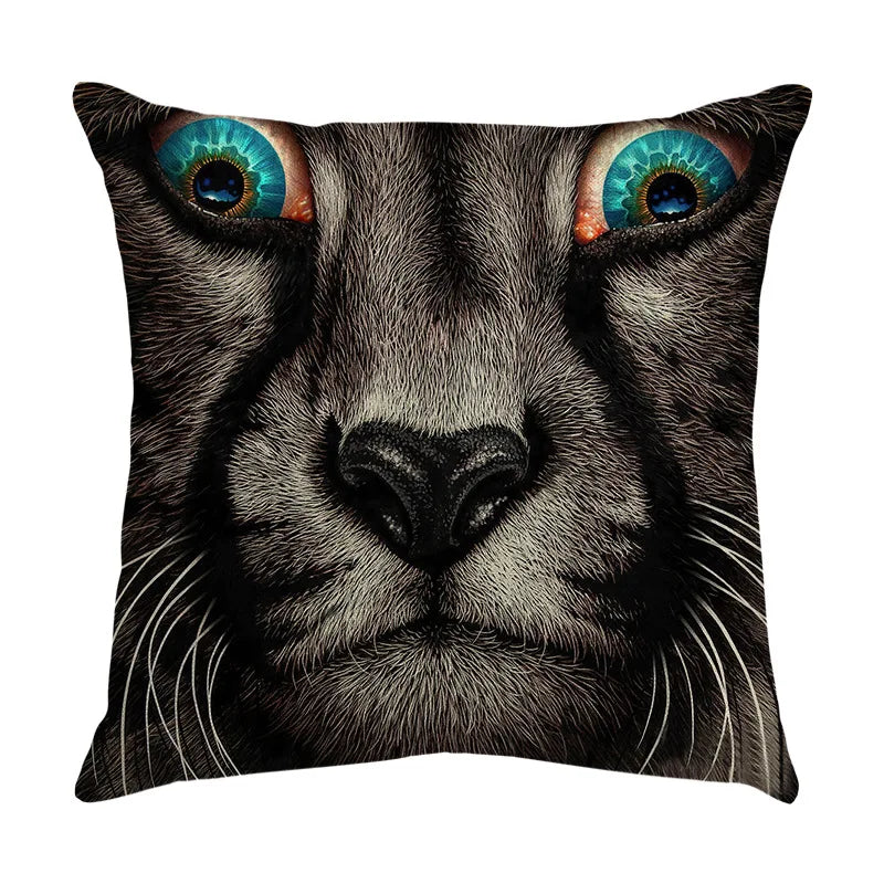 Decorbites™ Süßes Katzen-Sofa-Baumwoll-Leinen-Kissenbezug Polsterbezug Heimdekoration Kissen
