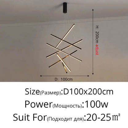 DecorBites™ LED Chandeliers for Stair Hall Living Dining Room Indoor Lighting Fixture