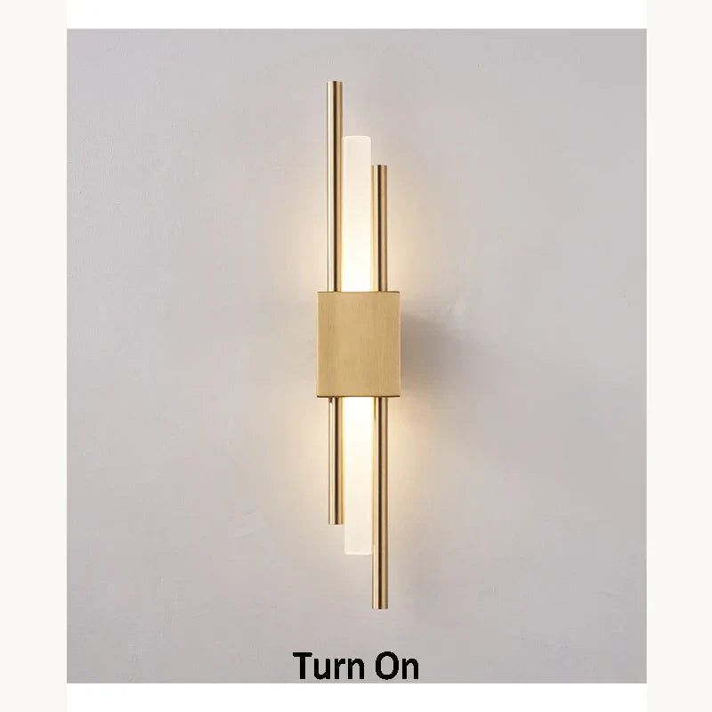 DecorBites™ Golden LED Wall Lamp for Elegant Home and Hotel Lighting