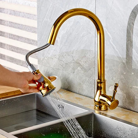Decorbites™ Küchenarmatur: Ölgereibte Bronze-Optik, 360° drehbarer Heiß-Kalt-Mischhahn