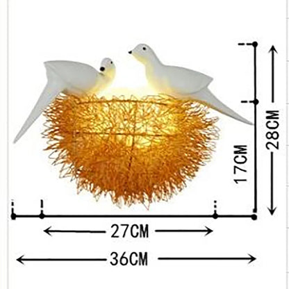 DecorBites™ Bird's Nest LED Wall Lamp with 3D Birds Art - Decorative Novelty Wall Light