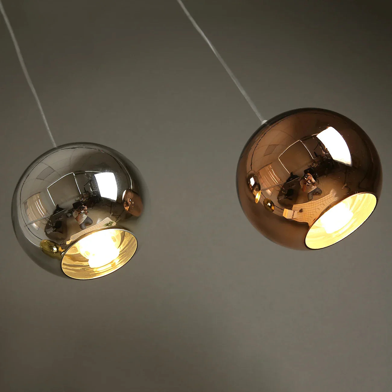 Decorbites™ Goldener Ball-Glas-Hängeleuchte LED für Küche Wohnzimmer Café Hanglamp