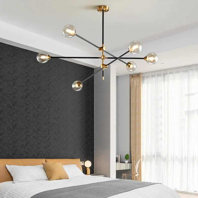 Decorbites™ Geometrische Glas-Kugelleuchter: Postmoderne LED-Hängeleuchten für stilvolle Dekoration