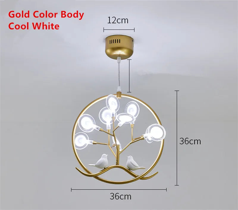 Gold Glass Nordic Chandelier