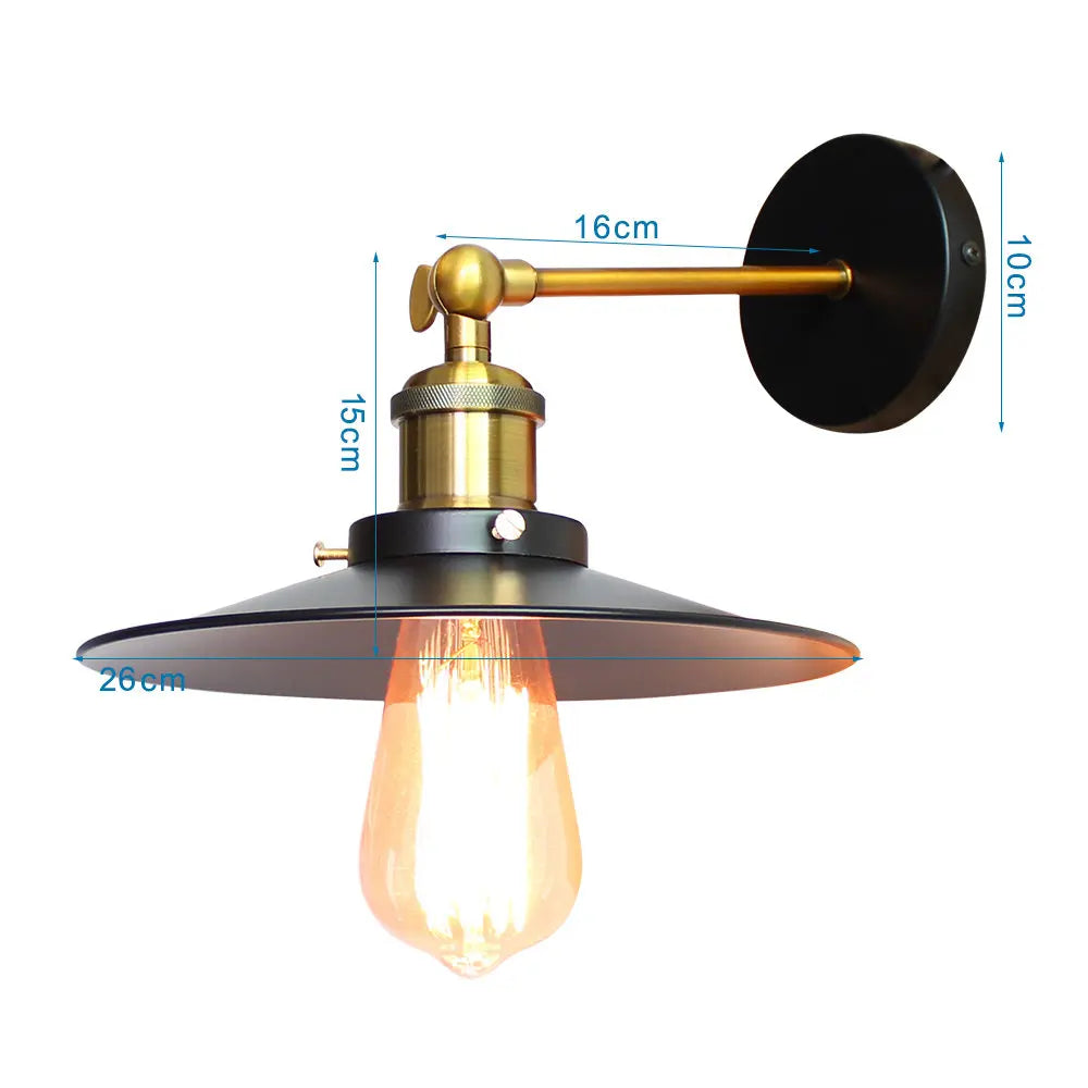 Decorbites™ Industrielles Loft-Wandleuchte, Retro-Wandlicht für die Einrichtung zu Hause, E27-Glühbirnenbeleuchtung