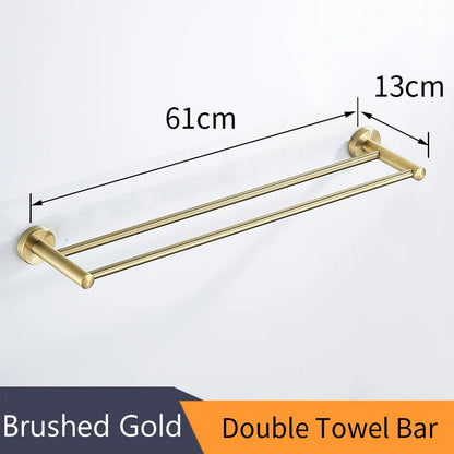 Decorbites™ Golden Swan Badezimmer-Hardware-Set: Handtuchhalter, Toilettenpapierhalter, Taschentuchhalter