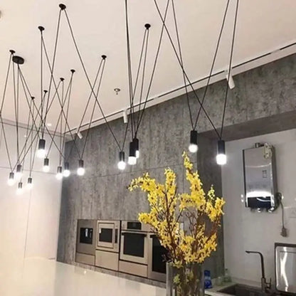 Decorbites™ Geometrische Schwarze Lineare Pendelleuchte für Schlafzimmer, Wohnzimmer, Bar, Hotel