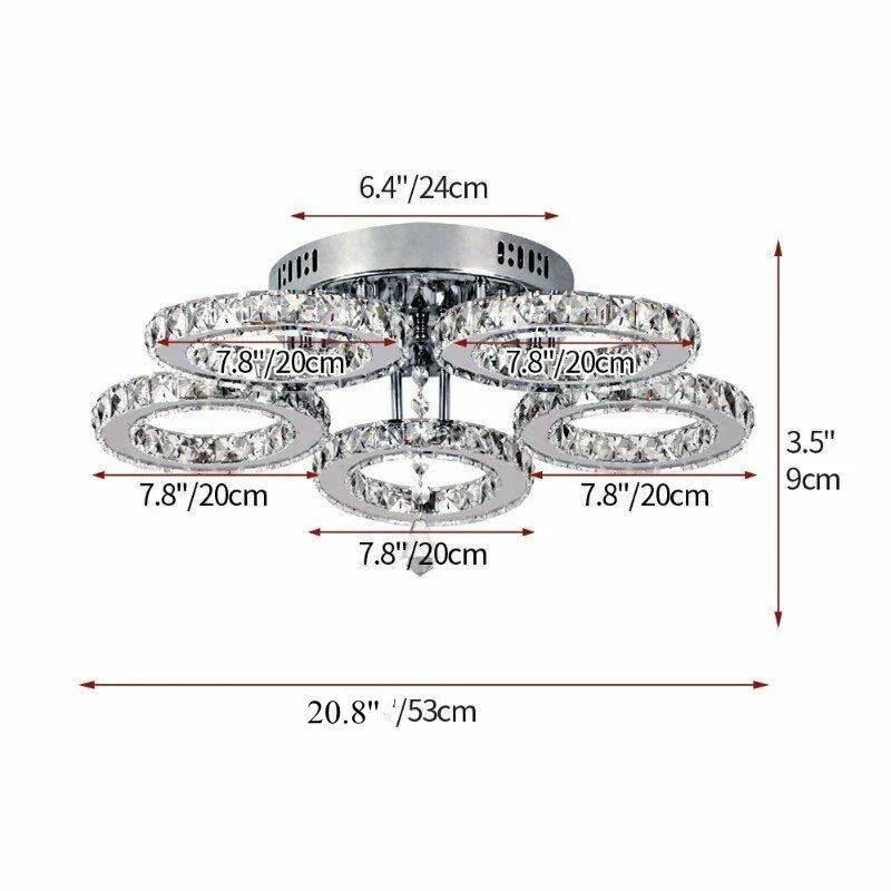 DecorBites™ Crystal Nordic LED Ceiling Chandelier for Modern Indoor Lighting