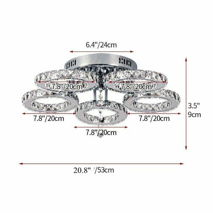 DecorBites™ Crystal Nordic LED Ceiling Chandelier for Modern Indoor Lighting