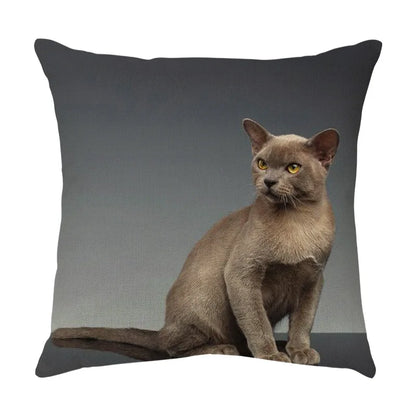 Decorbites™ Süßes Katzen-Sofa-Baumwoll-Leinen-Kissenbezug Polsterbezug Heimdekoration Kissen