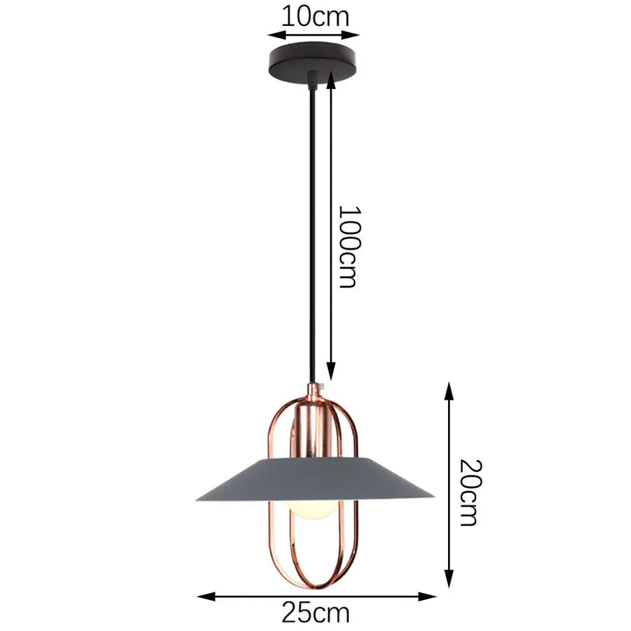 Decorbites™ Industrielles Graues Pendellicht mit LED für Wohnzimmer, Eingangsbereich – Moderne Leuchte
