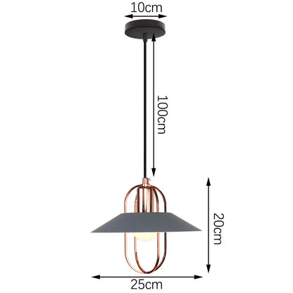 Decorbites™ Industrielles Graues Pendellicht mit LED für Wohnzimmer, Eingangsbereich – Moderne Leuchte
