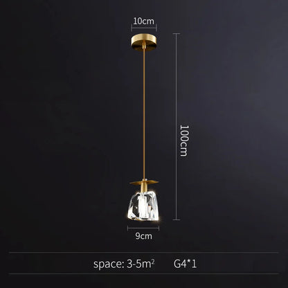 Decorbites™ Gold-Kristall-Hängeleuchte Kronleuchter für Wohnzimmer Küche LED Art Deco