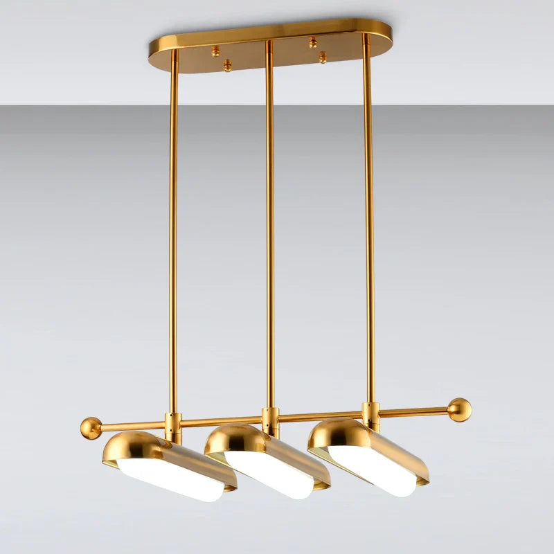 Gold Iron Glass Chandelier