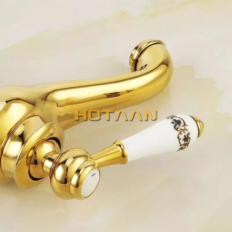 Decorbites™ Goldfinish-Waschtischarmatur mit Einhebel und Keramikventilen