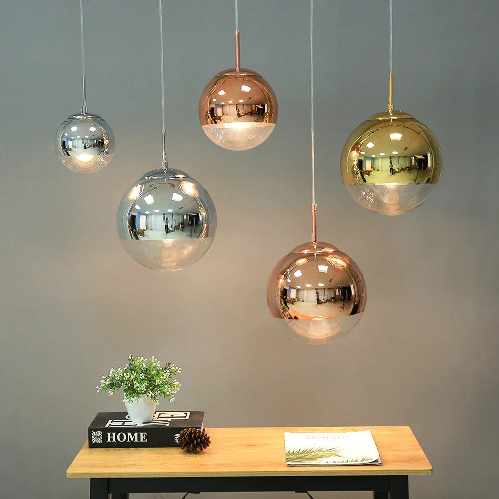 Decorbites™ Glasball-Elektroplattier-LED-Hängeleuchte für Küche, Wohnzimmer und Schlafzimmer
