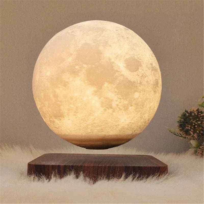 DecorBites™ Levitating Moon Lamp: LED Touch Night Light for Bedroom Decor & Gift