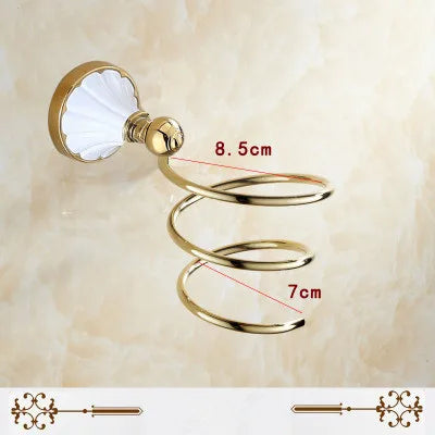 Gold White Bathroom Set