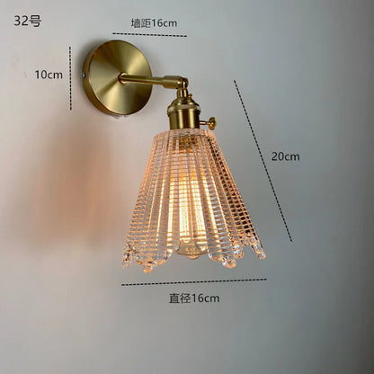 Decorbites™ LED-Wandleleuchte aus klarem Glas | Moderne Kupfer-Badspiegelleuchte Treppenlicht