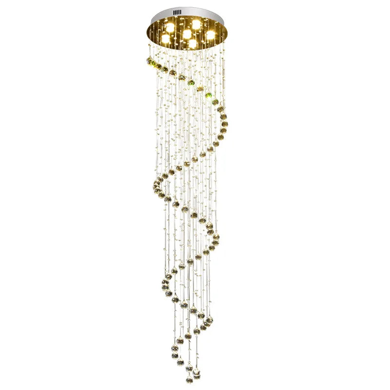Decorbites™ Kristall-Leuchter: Moderne spiralförmige Wohnzimmerbeleuchtung für Treppenlampe, Schlafzimmer, Hotelfoyer