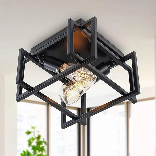 DecorBites™ Industrial Vintage LED Ceiling Light Fixture for Home Kitchen Bar