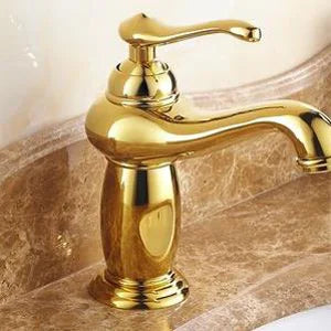 Gold Brass Ceramic Faucet