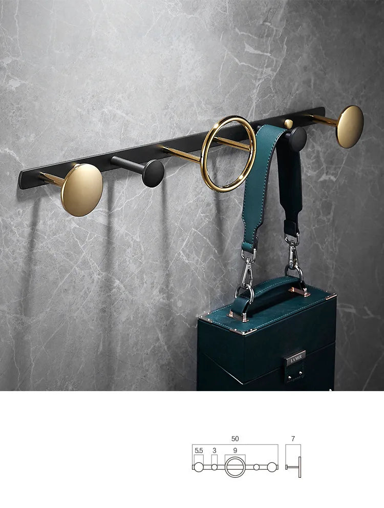 Gold Black Bathroom Set