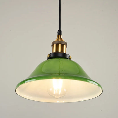 Decorbites™ Grünes Glas-Kunstanhängerleuchte: Nostalgischer Industrie-Stil für Restaurant, Bar und Café