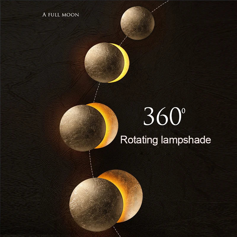 DecorBites™ Eclipse Round Wall Lamp for Bedroom, Living Room Lighting and Decoration