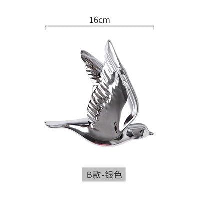 DecorBites™ Golden Bird Wall Hanging Modern Decor Pigeon Accessory