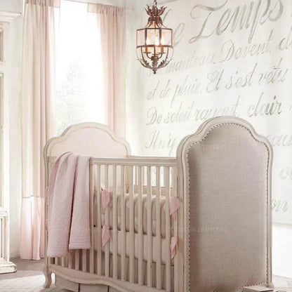 Decorbites™ Grau/Gold Metallkäfig-Kronleuchter: Russisch inspiriert, 3-Licht-Lüster für Kinderzimmer, Küche, Esszimmer