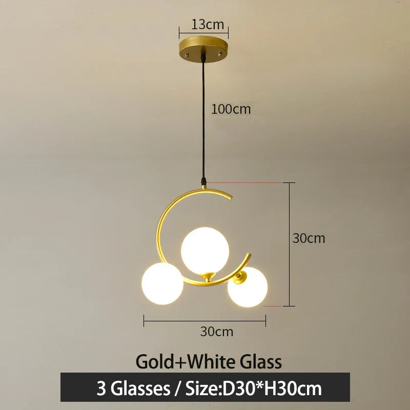 Decorbites™ Glas-Kugelleuchte | Moderne nordische G9 LED Lampe für Wohnzimmer & Schlafzimmer
