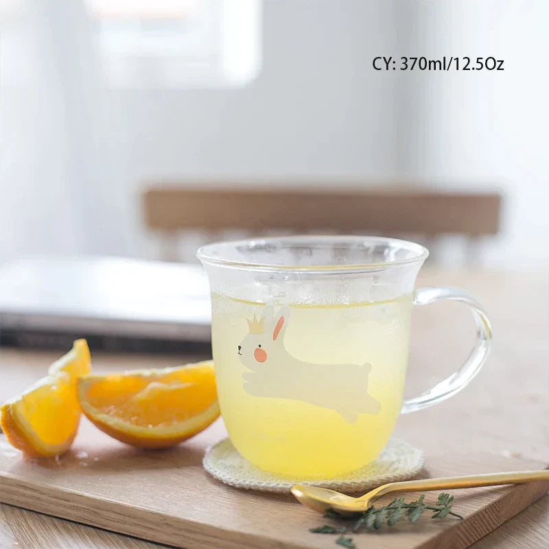 DecorBites™ Killer Whale Glass Coffee Mug 350ml: Cute Polar Bear Tea Cup Heat Resistant Glass Beer Mug