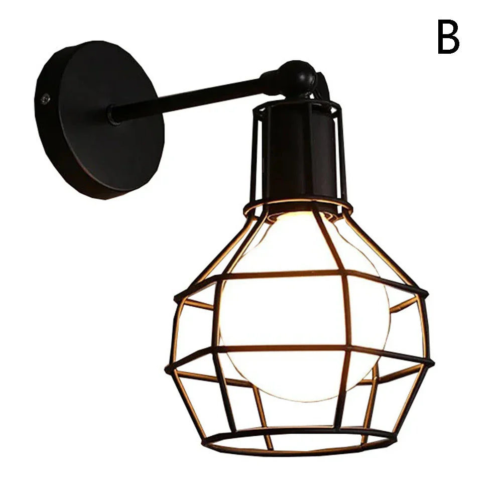 Decorbites™ Industrielles Vintage LED Wandlicht Wandleuchte Eisen Lampenschirm Käfigschutz Loft Beleuchtung