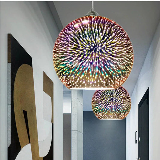 DecorBites™ Glass Ball LED Pendant Light Fixture for Stylish Indoor Decor